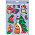 Window film without glue with glitter Merry Christmas owls 30 x 20 cm