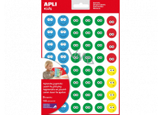 Apli Smiley stickers coloured, diameter 23 mm and 20 mm 144 pieces