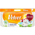 Velvet Sunshine edition fine white toilet paper with floral print and fragrance 3 ply 8 pcs