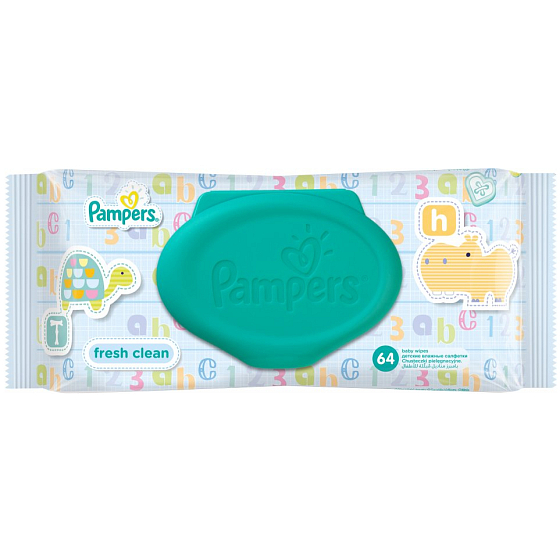 Pampers Fresh Clean Wet Wipes for Kids 64 pieces