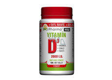 Bio Pharma Vitamin D3 2000 I.U. dietary supplement 180 + 90 tablets