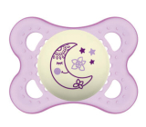 Mam Night Silicone Orthodontic Soother 0+ Months Purple with Moon 1 piece