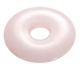 Rose quartz Donut natural stone 30 mm, stone of love