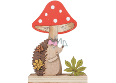 Hedgehog with toadstool 16 cm