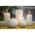 Lima Galaxy white with gold glitter candle ball 80 mm