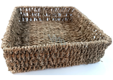 Body Basics Decorative square seaweed basket M 19 x 19 x 6 cm