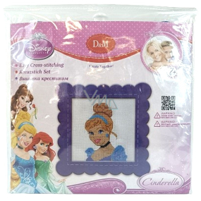 D&M Disney embroidery Cinderella, creative set 20 x 20 cm, recommended age 7+