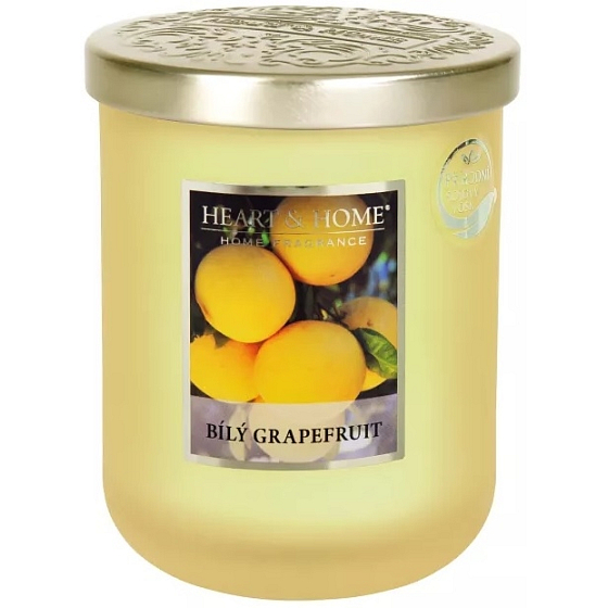 Heart & Home White Grapefruit Soy scented candle large burns up to 75 hours 320 g