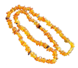 Baltic Amber Necklace Elastic Natural Chipped 65 cm, Wisdom - Health - Kindness