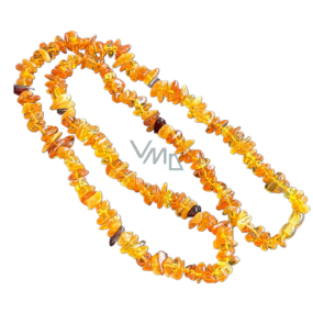 Baltic Amber Necklace Elastic Natural Chipped 65 cm, Wisdom - Health - Kindness