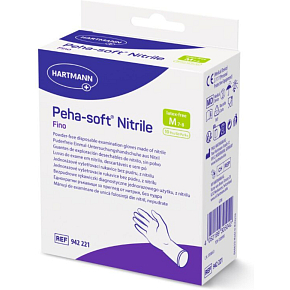 Peha-soft Nitrile Disposable Protective Gloves Size M, 10 pcs
