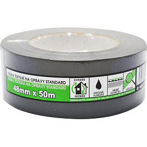 Mako Standard textile repair tape, black, 48 mm × 50 m