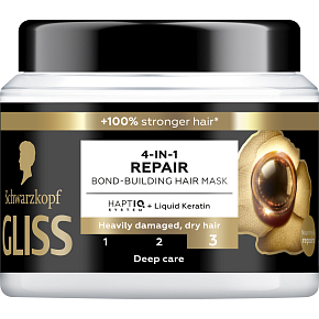 Schwarzkopf Gliss regenerating hair mask 4 in 1 for severely damaged and dry hair, 400 ml