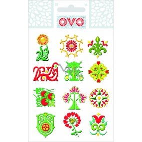 Ovo Decals Glitter Ornaments various motives 12 motives 1 miniature sheet