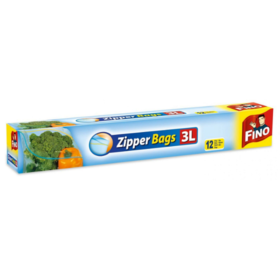 Fino Zipper Bags zipper bags 3 liters, 12 pieces
