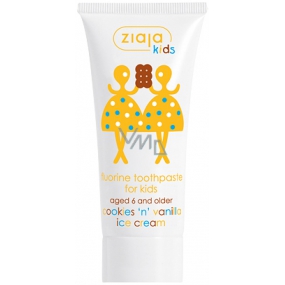 Ziaja Kids Cookie Vanilla Ice Cream Toothpaste with Fluoride for Ages 6+ 50 ml