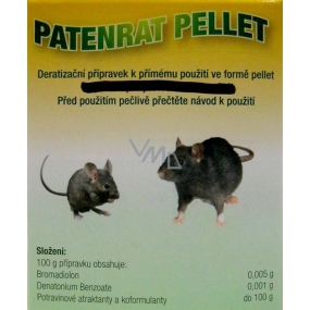 Patenrat Pellet rodent control product for direct use in the form of pellets for mice and rats 200 g