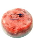Fragrant Warm Glycerine massage soap with a sponge filled with the scent of Beyonce Heat perfume in white-orange color 200 g