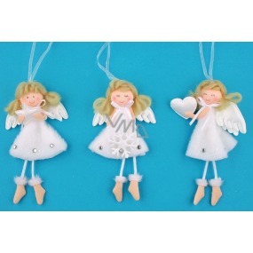 Angel plush white with legs for hanging various kinds 14 cm