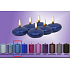 Lima Floating lens candle metal dark blue 50 x 25 mm 6 pieces