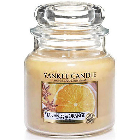 Yankee Candle Star Anise & Orange - Anise and Orange Scented Candle Classic Medium Glass 411 g
