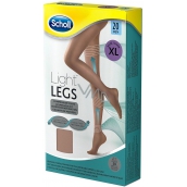 Scholl Light Legs Kompresní punčochové kalhoty XL hnědé 20 den pomáhají zabraňovat pocitu únavy nohou a snižují pocit těžkých nohou