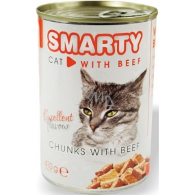Smarty Chunks Cat with beef complete cat food 410 g