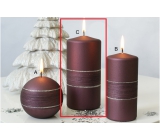 Lima Sparkling candle crimson cylinder 70 x 150 mm 1 piece