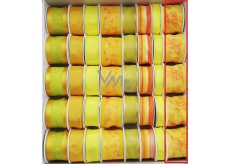 Ditipo Ribbon fabric with wire 2 mx 40 mm yellow with bow tie