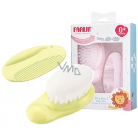 Baby Farlin Brush and Comb Set for Children from 0+ Months BF-150A