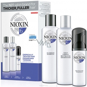 Nioxin System 6 3-phase system for significantly thinning natural and chemically treated medium to strong hair shampoo 150 ml + conditioner 150 ml + skin treatment 40 ml