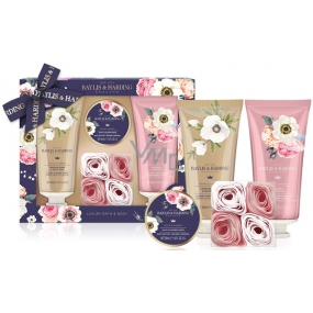 Baylis & Harding Royal Garden shower cream 200 ml + hand and body lotion 200 ml + body butter 50 g + fragrant soap leaves 4 x 6 g, cosmetic set