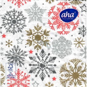 Aha Paper napkins 3 ply 33 x 33 cm 20 pieces Christmas Snowflakes