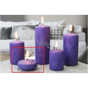 Lima Ice candle purple floating lens 70 x 30 mm 1 piece