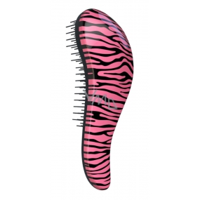 Dtangler Detangling Brush Brush for easy combing of hair 18.5 cm Zebra Pink zebra pink