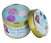 Bomb Cosmetics Mermaid Delight - Mermaid My Day Scented Natural, Handcrafted Candle in a Tin Burns up to 35 Hours