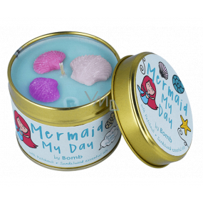 Bomb Cosmetics Mermaid Pleasure - Mermaid My Day Scented natural, handmade candle in a tin can burns for up to 35 hours