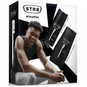 Str8 Faith deodorant spray for men 150 ml + shower gel 250 ml, cosmetic set