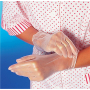 Wimex Hygienic disposable vinyl powdered white gloves, size S, box of 100 pieces