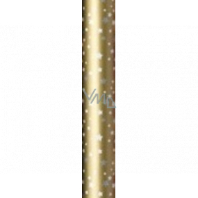 Präsenta Gift wrapping paper 70 cm x 5 m Christmas gold with silver-white stars