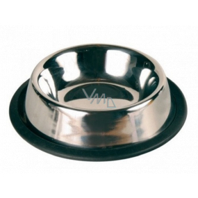 Trixie Stainless steel bowl with rubber 2.80 l diameter 33 cm