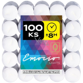 Emocio Tea lights white, burning time 8 hours 100 pieces