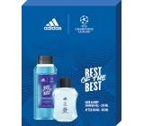 Adidas UEFA Champions League Best of The Best aftershave 100 ml + shower gel 250 ml, cosmetic set for men