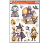 Window film Halloween Wizard with glitter 29 x 41 cm