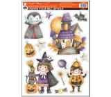 Window film Halloween Wizard with glitter 29 x 41 cm