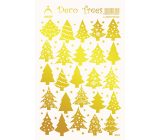 Arch Holographic Decorative Stickers Trees gold 12 x 18 cm