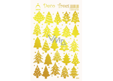 Arch Holographic Decorative Stickers Trees gold 12 x 18 cm