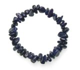 Goldstone / Avanturine blue bracelet elastic chopped natural stone 19 cm, stone of ambition