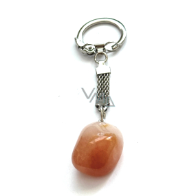 Agate Trommel keyring pendant natural stone, approx. 10 cm