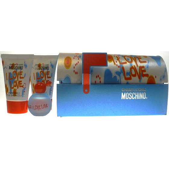 Moschino I Love Love Eau de Toilette 4,9 ml + Body Lotion 25 ml + Shower Gel 25 ml, gift set
